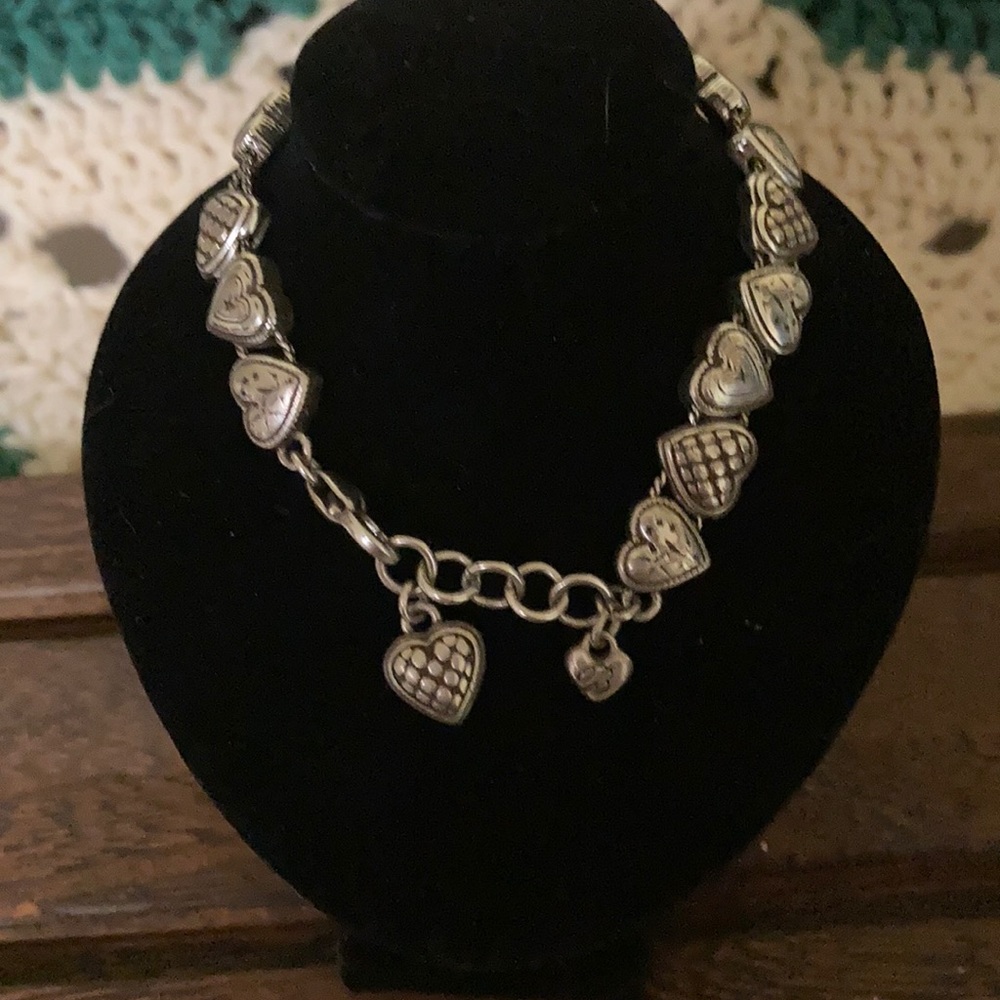 Brighton silver tone heart bracelet!